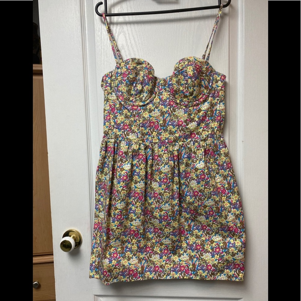 Pink floral dress
